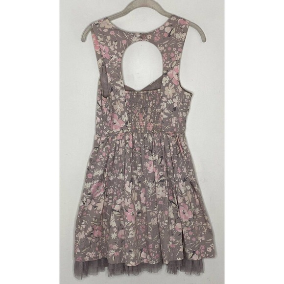 Free People Sunkissed Summer floral tulle open back dress sleeveless Size 2 - Picture 7 of 7